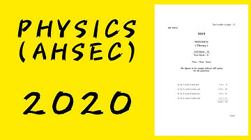 Physics AHSEC Assam Class XII Question Paper 2020 |