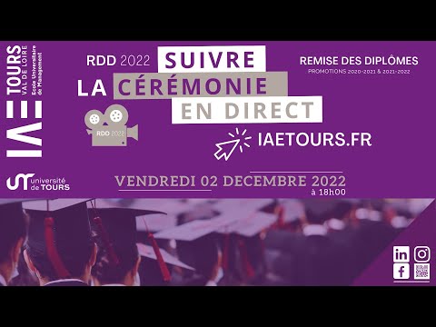 Cérémonie de remise de diplômes - IAE Tours Val de Loire