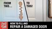 How To Fill And Repair A Damaged Hollow Core Door Youtube