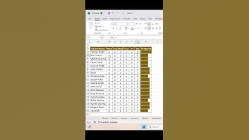 "Progress Bar Attendance Sheet" in Microsoft Excel Tutorial