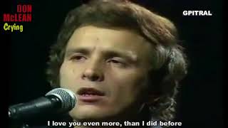 Video thumbnail of "Don McLean Crying lyrics"