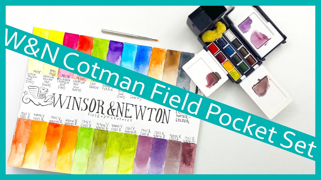 Winsor & Newton Field POCKET Set Swatching Watercolors + Modifications 
