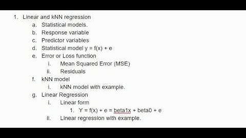 7.  Linear and KNN regression