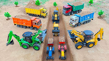 JCB 5CX fully loading river sand Tata truck 2518 | Mahindra Arjun novo 605Di | jcb ki khudai | jcb 