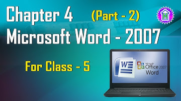 MS Word Class 5 Ch4 (Part-2)