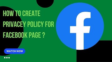 How to Create Privacy Policy  for Facebook page ?