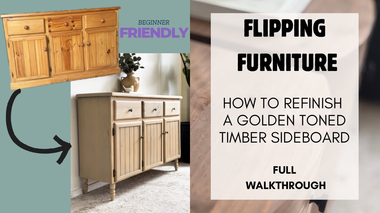 REFINISHING ORANGE PINE FURNITURE! - YouTube