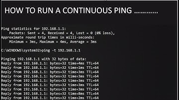 Een continue pingopdracht uitvoeren