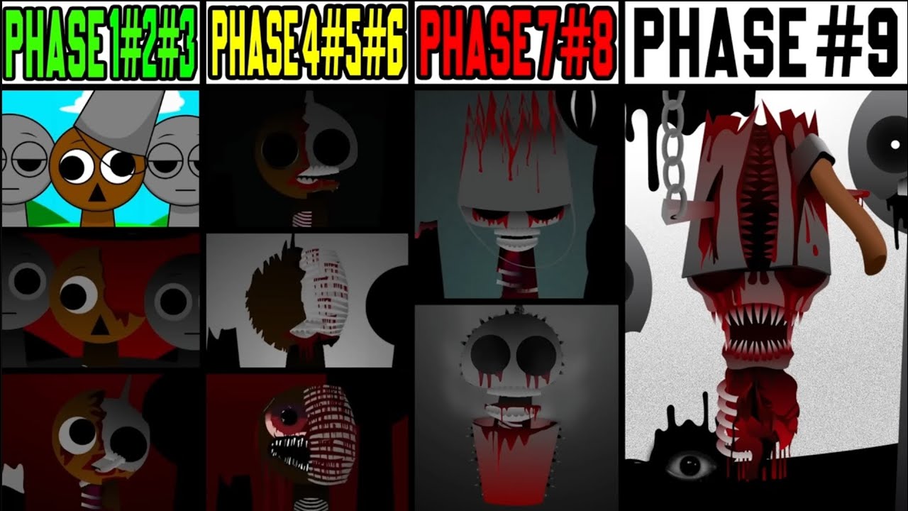 Incredibox Sprunki Mix: Phase 1-2-3-4-5-6-7-8-  Vs Phase 9 Remix Melodie YouTube , 202 6 