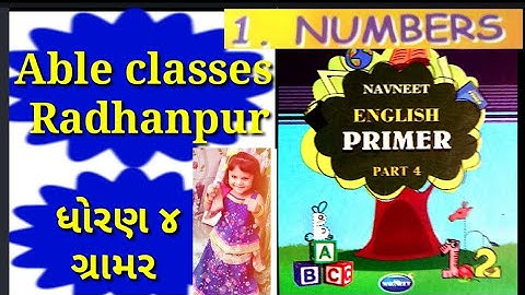 Std 4 English primer part 1 lessen 1 numbers  by Savrin,Taslim able classes Radhanpur October 31,21