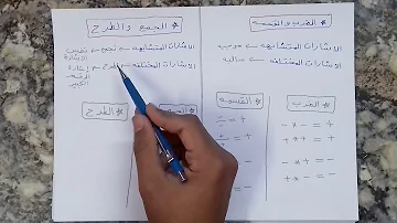 قاعدة الاشارات في الطرح