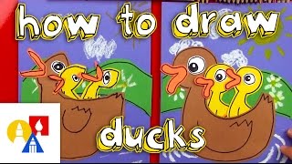 How To Draw Momma And Baby Ducks