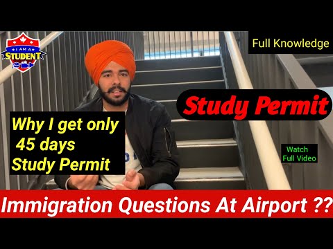 Immigration Process at Canada Airport ? Study Permit Immigration | I AM A STUDENT | Punjabi Vlogger