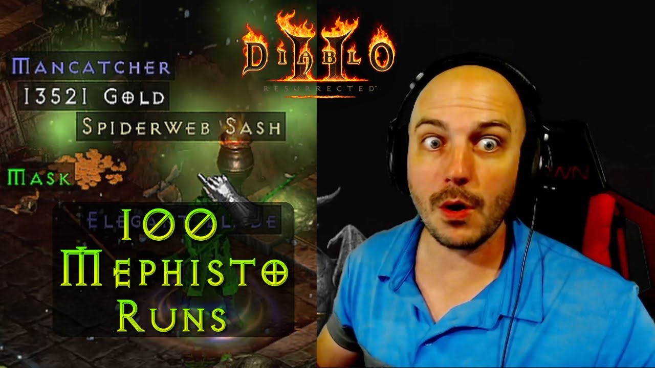 Diablo 2 Resurrected – Drop Highlights from 100 Mephisto Runs