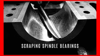 A toolroom lathe spindle bearing rescrape.