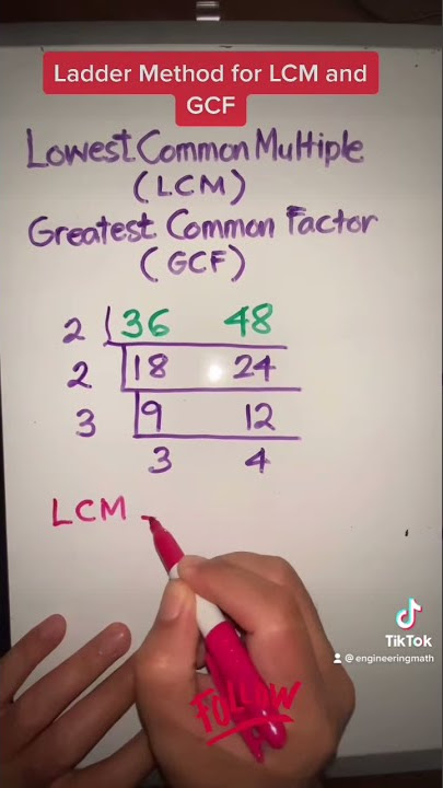 Ladder Method to Solve for LCM and GCF #shorts
