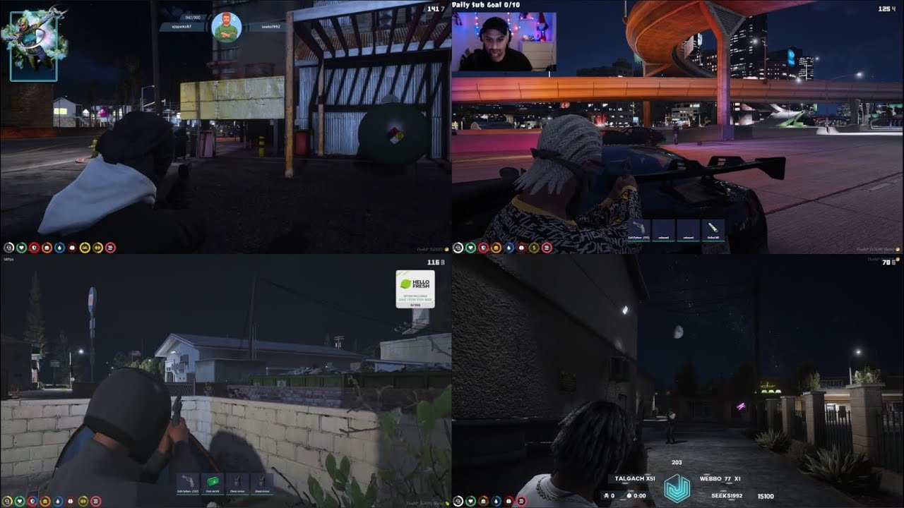 Mandem Get Into a Shootout With Cops After a Coke Run (Multi POV) | NoPixel Mandem GTA RP