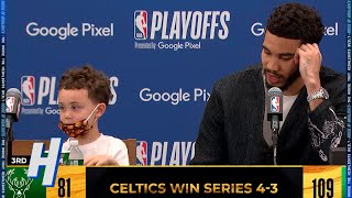 Jayson Tatum Postgame Interview - Game 7 | Bucks vs Celtics | 2022 NBA Playoffs