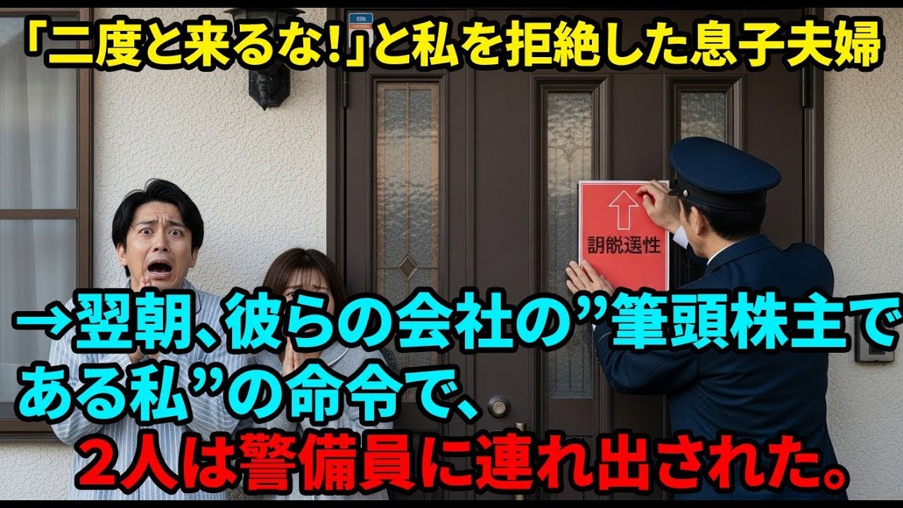 「二度とうちに来るな」と絶縁宣言してきた息子夫婦。→私が静かに微笑み姿を消した翌日、”全ての生命線”を絶たれた２人が半狂乱で許しを請うてきたが…