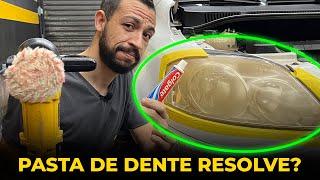 REMOVENDO O AMARELADO DO FAROL COM PASTA DE DENTE!?