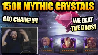 150+ 7 Star Mythic Crystal & 6x 7 Star Crystal Opening  CEO CHAIN?!?!  Marvel Contest Of Champions