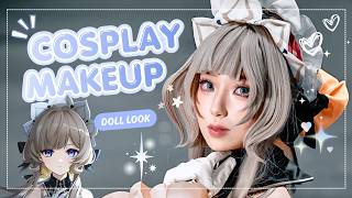 Full Sandrone Cosplay Makeup⚙️🪆Easy Doll-Look Tutorial💄Cosplay Diary DAY 15 Guide