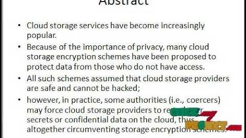 Audit-Free Cloud Storage via Deniable Attribute-based Encryption|Final Year Projects 2015