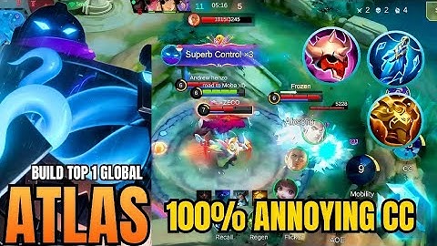 100% ANNOYING CC!! Atlas Chains Everyone Nonstop! | Top 1 Global Atlas Build 2025 ~ MLBB