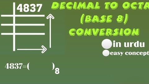 Decimal to Octal Conversion in Urdu, Decimal to Octal Conversion