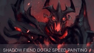 Shadow fiend DOTA2 speed painting