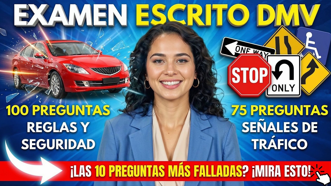 ¿Podrás Pasar? 175 Preguntas del Test Practico para Licencia de Conducir