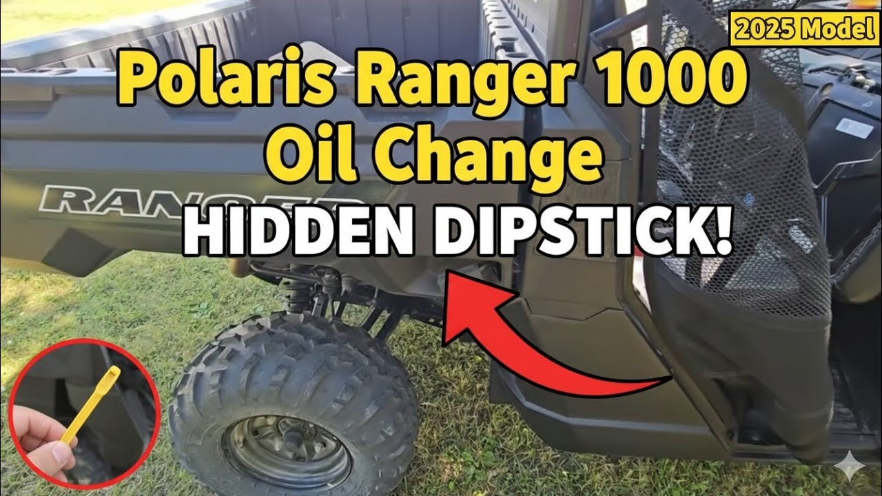 Polaris Ranger 1000 oil change, where the heck is the DIP STICK