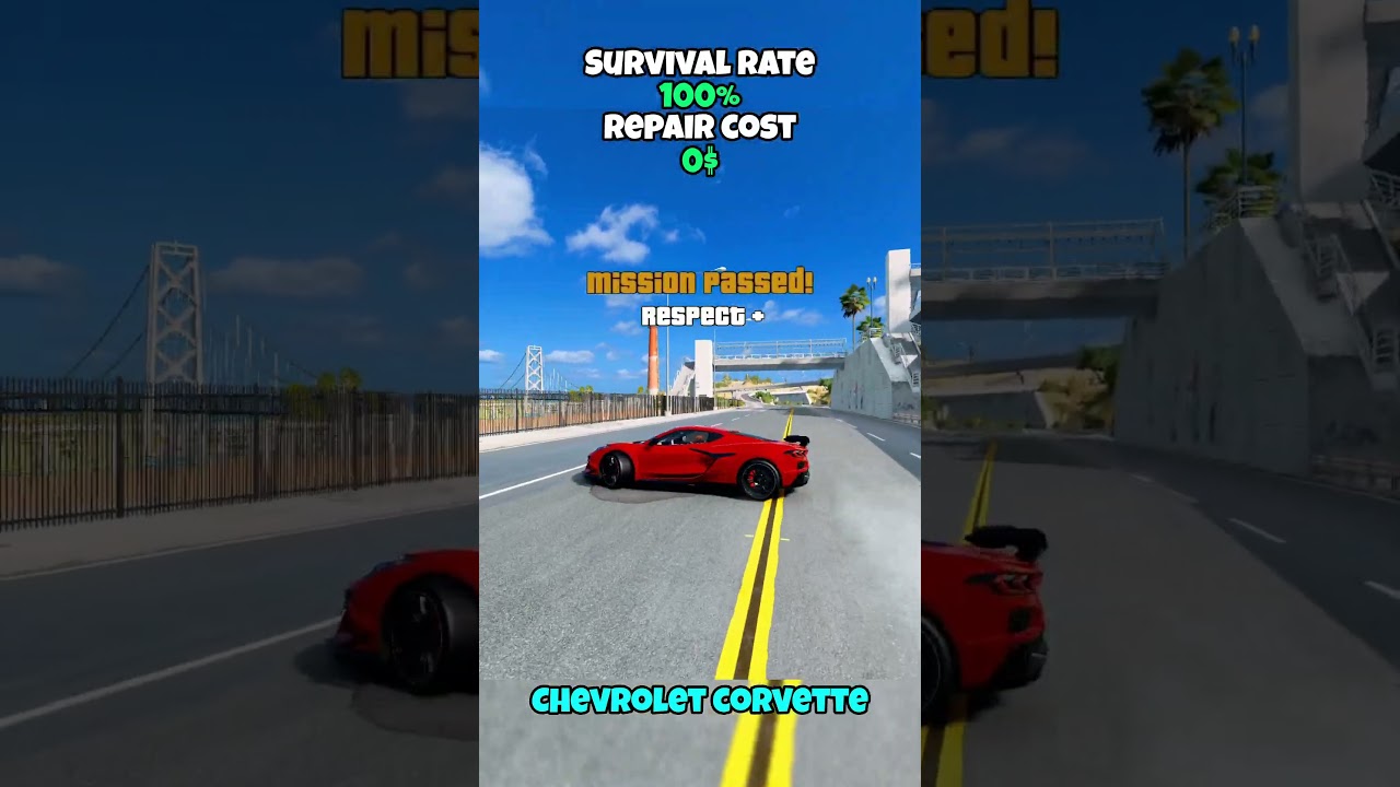 Which car overtakes the truck and what is the repair cost? #beamng #beamngdrive #game #gaming #car