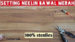 Cara Membuat Rangkaian Bawal Merah Leader Neklin 100% Joss