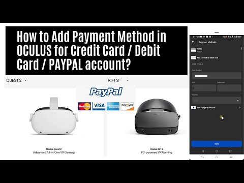 Klappe chauffør tang How to Add Payment Method in OCULUS Quest for Credit Card / Debit Card /  PAYPAL account? - YouTube