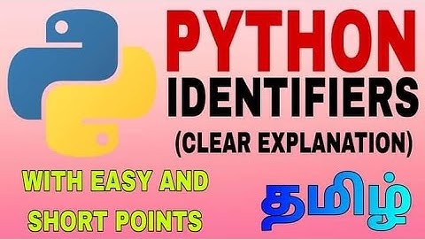 Python Identifiers (Tamil)
