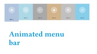 Animated fixed width horizontal menu bar (navigation bar)