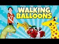 Walking Animal BALLOONS Inflating 5 PET Walking Balloons!! Learn Animals with Balloon Pets 2019