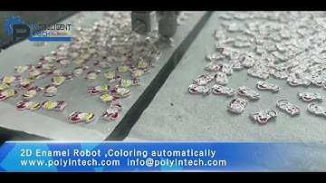 The Inventer of 3D enamel robot Intelligent visual Automatic coloring Machine #enamel #badges #coin