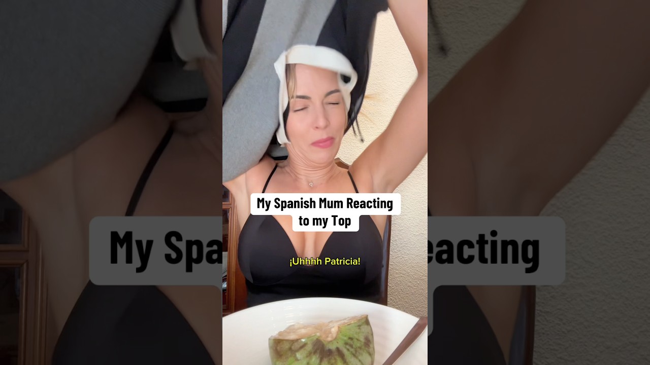 I think my dad is in trouble after that ending 🤭😂 #reaction #spanishmum #top #outfit #comedy