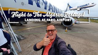 Flight to The Algarve Portugal & Landing at Faro Airport