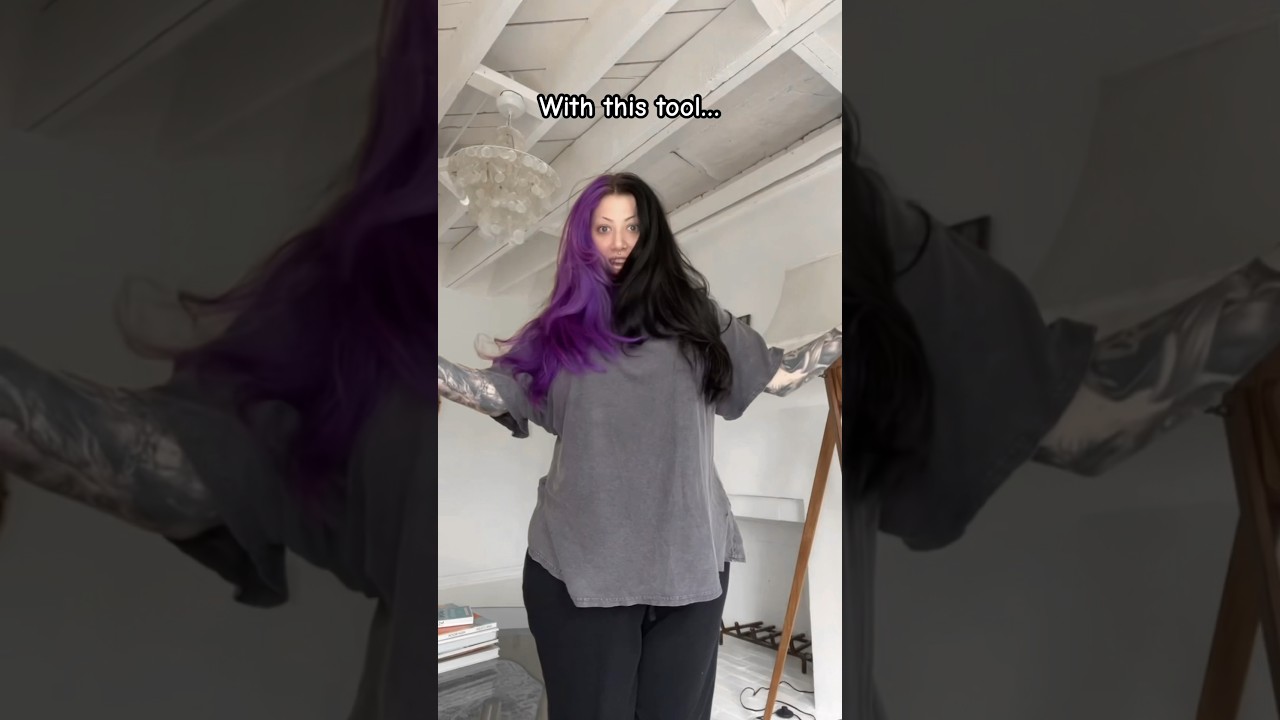 My hair and dress are different shades of purple and it hurts my eyes💀 #shortsexcellence #gothic