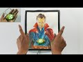 How to make Dr Strange drawing with his electronic locket