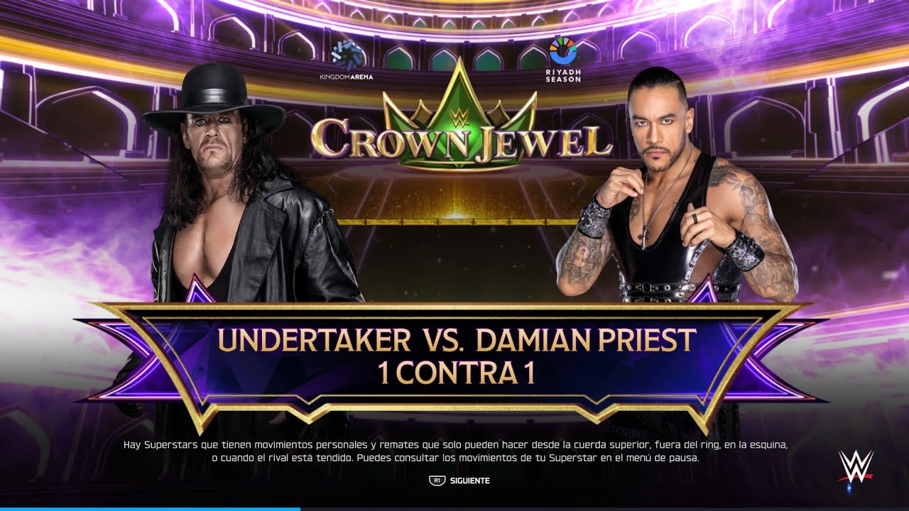 WWE 2K25 - UNDERTAKER vs. DAMIAN PRIEST: CROWN JEWEL | PS5 - GAMEPLAY