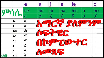አማርኛ በኮምፒውተር መፃፍ | How to type Amharic on computer