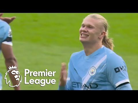 Erling Haaland outmuscles Brentford's defense to give Man City lead | Premier League | NBC Sports