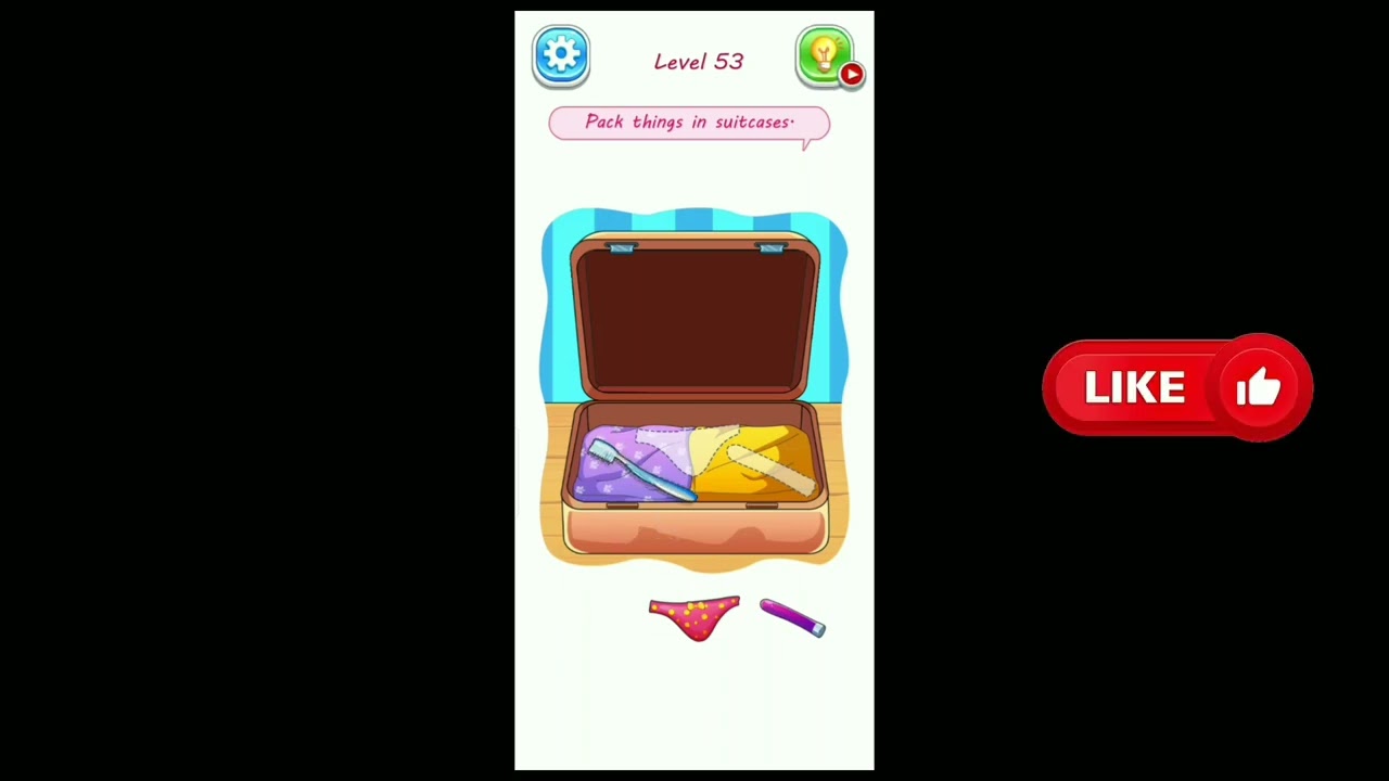 Brain Nurse Tricky Story Level 53 Pack things in suitcases