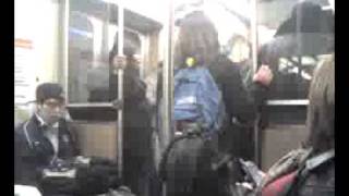 Group of Loyola Students Singing Lady Gaga Poker Face Accepella on the Chicago Redline EL (part 2)