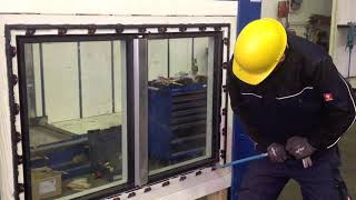 RC3 Einbruchhemmung Holz Aluminium Fenster Prüfung Teil 1