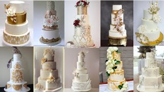 LUXURY WHITE AND GOLD WEDDING CAKE AND ANNIVERSARY CAKE FONDANT CAKE DECOR IDEAS 2023 ❤️❤️🍾🥂🎂❤️❤️